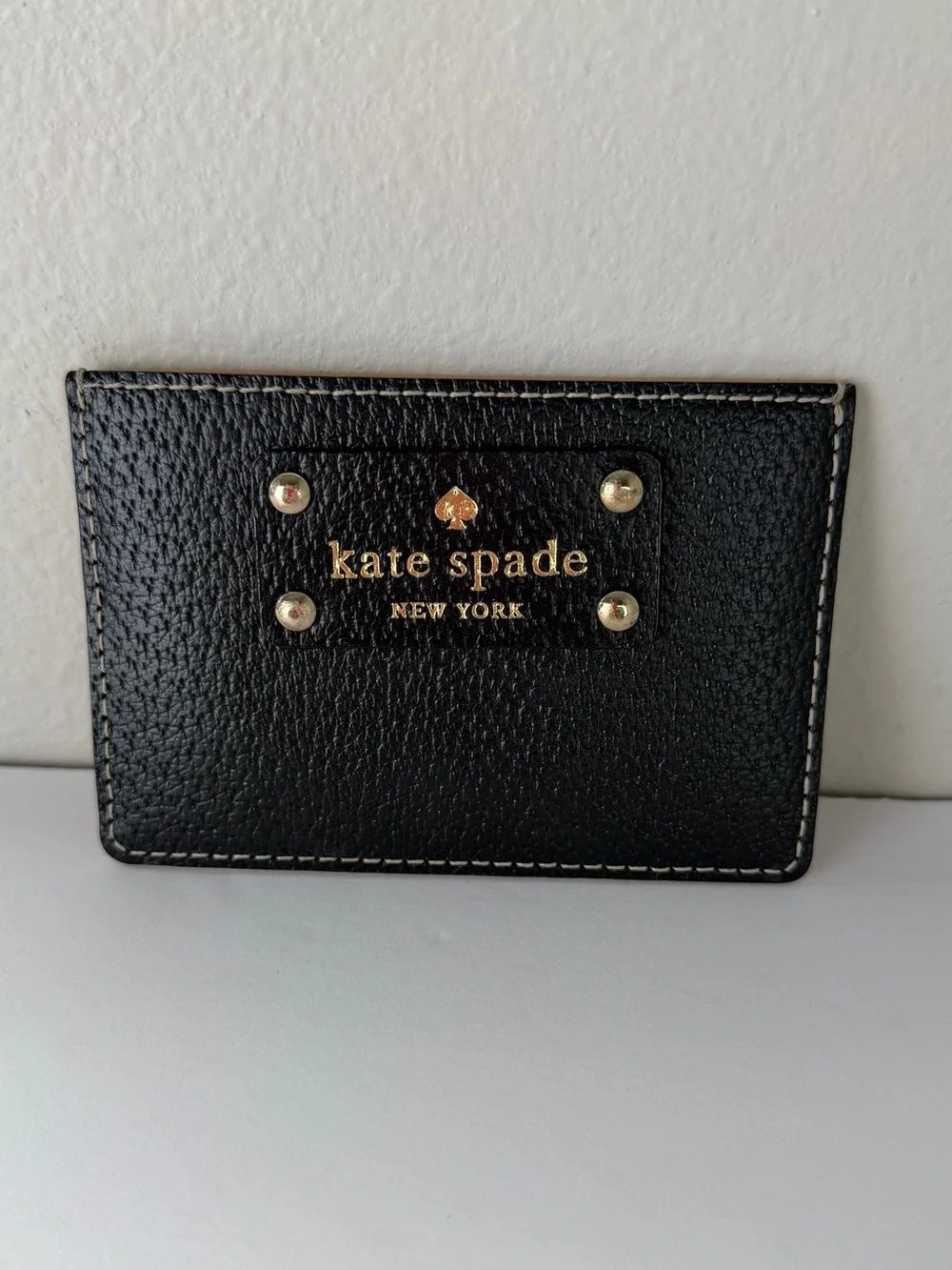 Kate Spade New York Graham Wellesley Black Leather Slim Card Holder